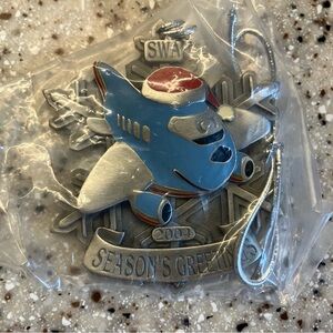 Southwest Airlines Pewter Holiday Ornament 2004